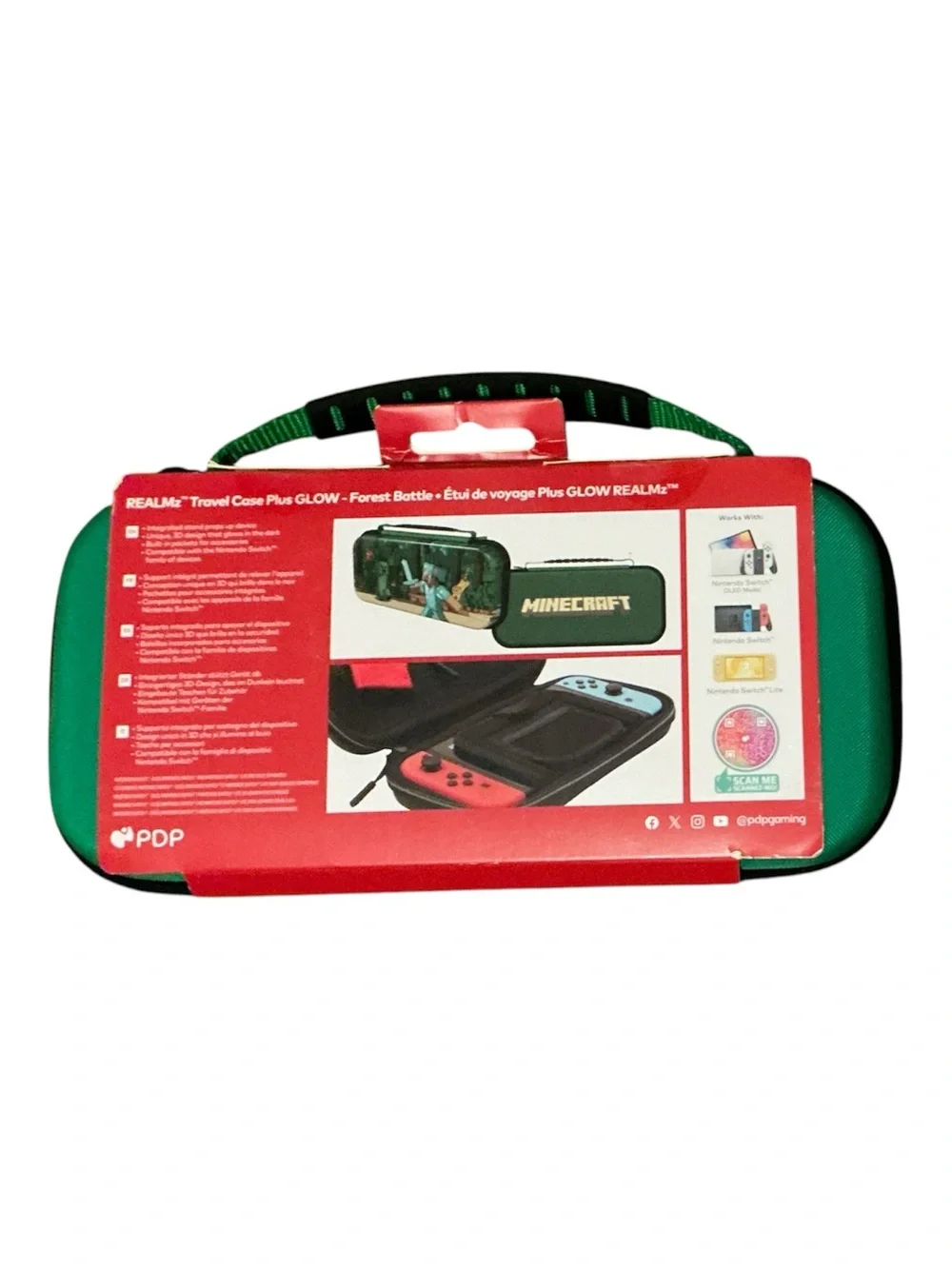 Minecraft Nintendo Switch Carry Case Glow In The Dark